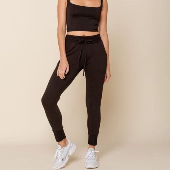 Free People Movement FP Movement Sunny Skinny Sweatpants Black Size S - Picture 1 of 8